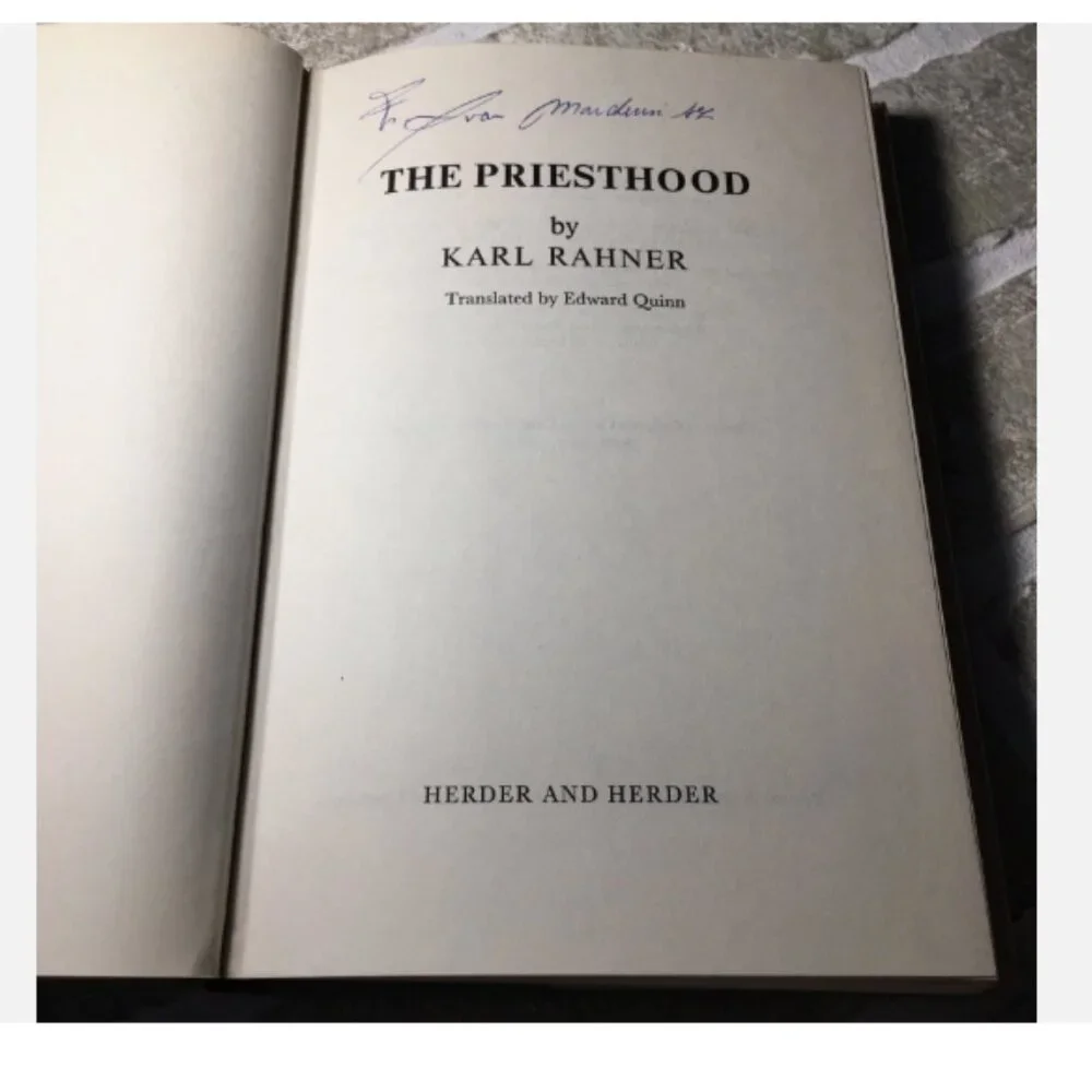 The Priesthood By Karl Rahner 1973 Hardcover